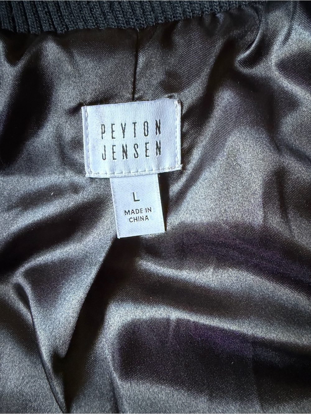 Peyton Jensen Green & Black Camouflage Faux Fur Fuzzy Sherpa Bomber Jacket Large - Picture 3 of 9